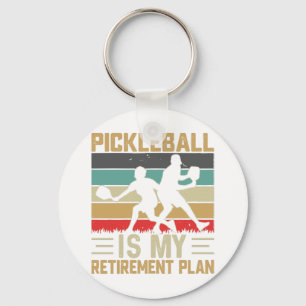 Porte-clés Pickleball est mon plan de retraite drôle Pickleba