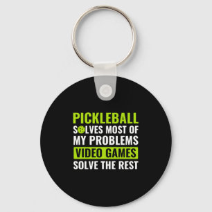 Porte-clés Pickleball et jeux vidéo Pickleball Citation drôle