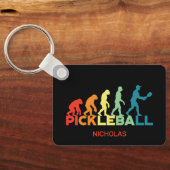 Porte-clés Pickleball Evolution Funny Nom personnalisé (Verso)