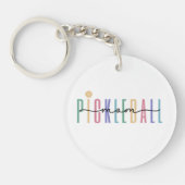 Porte-clés Pickleball Maman coloré (Devant)