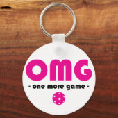 Porte-clés Pickleball One More Jeu blanc / rose (Recto)