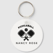 Porte-clés Pickleball Paddles Nom personnalisé (Recto)