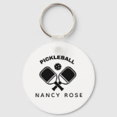 Porte-clés Pickleball Paddles Nom personnalisé (Verso)