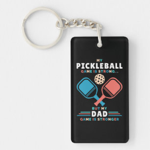 Porte-clés Pickleball Papa Stronger Papa Jeu Père