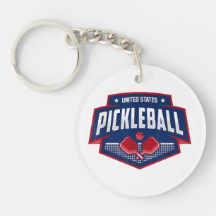 Porte-clés Pickleball Support Team Pickleball Player USA