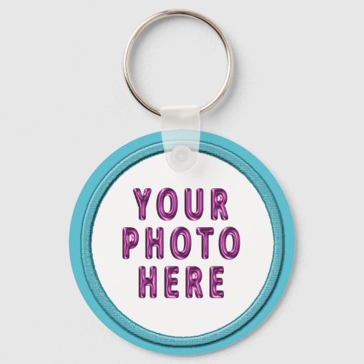 Porte-clés Picture Keychains surrounded by Aqua Frame (Recto)