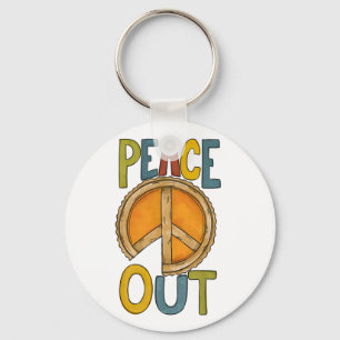 Porte-clés Pie Citrouille Peace Out