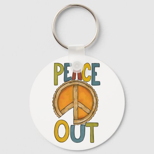 Porte-clés Pie Citrouille Peace Out (Recto)