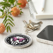 Porte-clés Pièce Anniversaire de récupération de papillon AA (Côté)