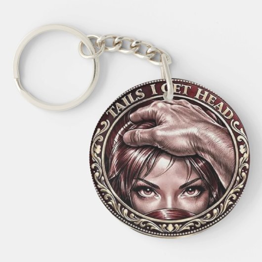 Porte-clés Pièce commémorative drôle de tête (Devant)