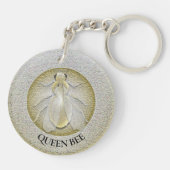 Porte-clés Pièce d'abeille en métal or moderne (Dos)