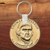 Porte-clés pièce de 1 $ Thomas Jefferson Président (Recto)
