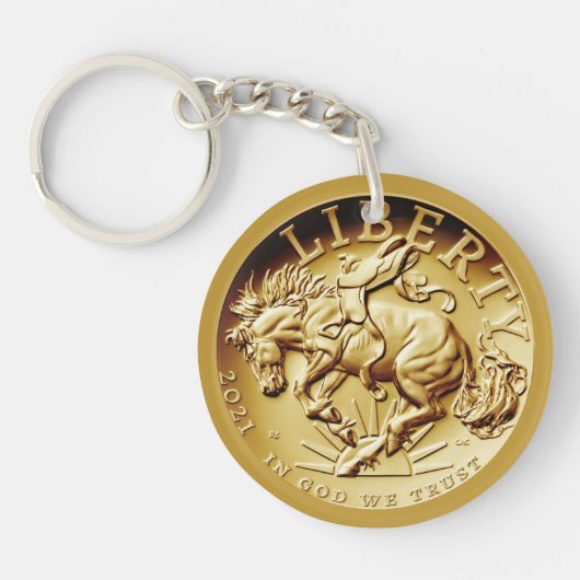 Porte-clés Pièce de cheval de la liberté (Devant)