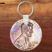Porte-clés Pièce de cuivre Penny US (Recto)