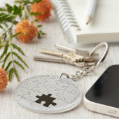 Porte-clés Pièce de puzzle blanche manquante (Devant droit)
