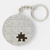 Porte-clés Pièce de puzzle blanche manquante (Dos)