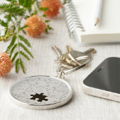 Porte-clés Pièce de puzzle blanche manquante (Côté)