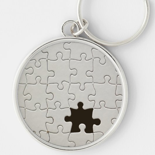 Porte-clés Pièce de puzzle blanche manquante (Devant)
