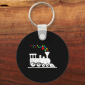 Porte-clés Pièce de puzzle de train Sensibilisation à l'autis (Recto)