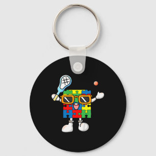 Porte-clés Pièce de Puzzle pour enfants Lacrosse Autisme Laur