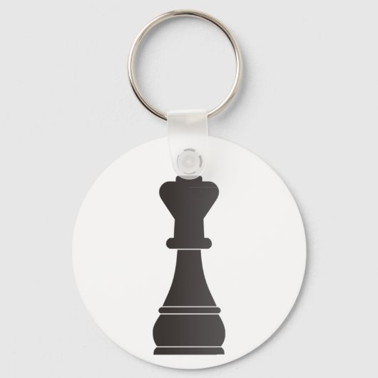 Porte-clés Pièce d'échec noire (Recto)