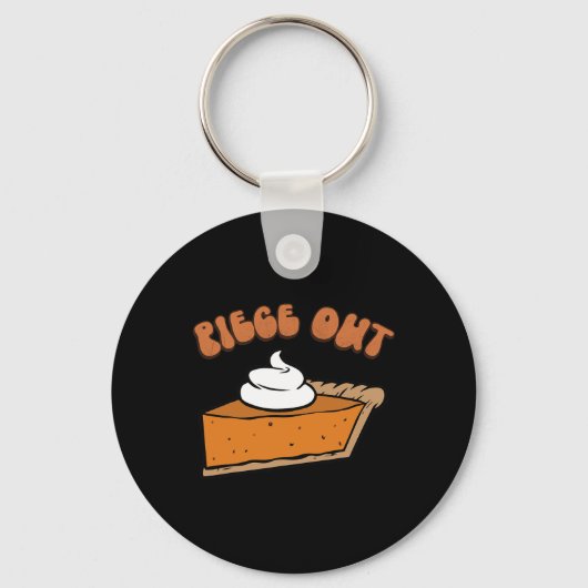 Porte-clés Piece Out Pie Retro Funny Thanksgiving Automne Sup (Recto)