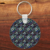 Porte-clés pièces de montre steampunk - impression violette p (Recto)