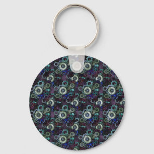 Porte-clés pièces de montre steampunk - imprimé violet par Le