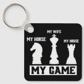 Porte-clés Pièces d'échecs Mon jeu d'échecs Idée cadeau (Recto)
