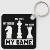 Porte-clés Pièces d'échecs Mon jeu d'échecs Idée cadeau (Dos)