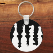 Porte-clés Pièces d'échecs noir et blanc (Recto)