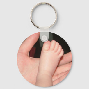 Porte-clés pied nouveau-né de bébé