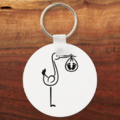 Porte-clés Pieds bébé cigogne (Recto)