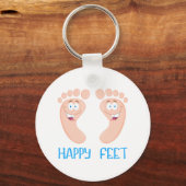 Porte-clés pieds heureux (Recto)