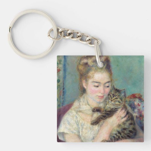 Porte-clés Pierre-Auguste Renoir - Femme avec chat (Devant)