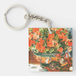Porte-clés Pierre-Auguste Renoir Geraniums Et Chats