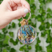 Porte-clés Pierre blanche bleue (Main)