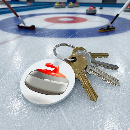 Porte-clés pierre de curling