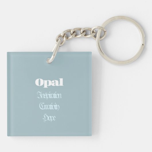 Porte-clés Pierre de naissance Opale - Octobre Porte - clé ac (Dos)