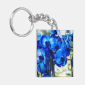 Porte-clés Pierre d'orchidées bleues (Devant gauche)