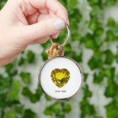 Porte-clés Pierre jaune du coeur (Main)
