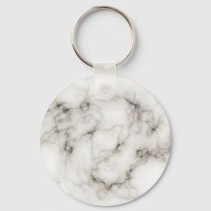 Porte-clés pierre marbleized noire et blanche