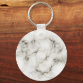 Porte-clés pierre marbrée noire et blanche (Recto)