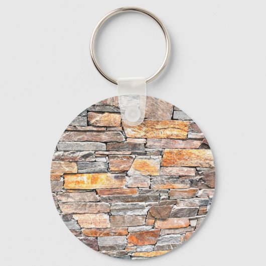 Porte-clés Pierre | motif en pierre naturelle | briques (Recto)