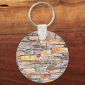 Porte-clés Pierre | motif en pierre naturelle | briques (Recto)