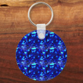 Porte-clés pierre précieuse bleue (Recto)