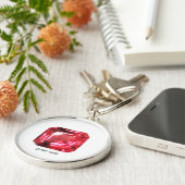 Porte-clés Pierre rose rubis (Côté)