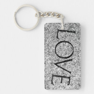Porte-clés Pierre sculptée "Amour"