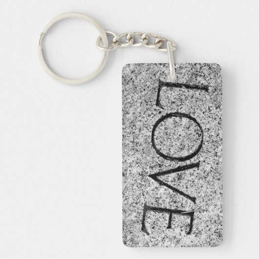 Porte-clés Pierre sculptée "Amour" (Devant)