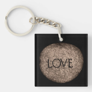 Porte-clés Pierre sculptée "Amour" à Sepia